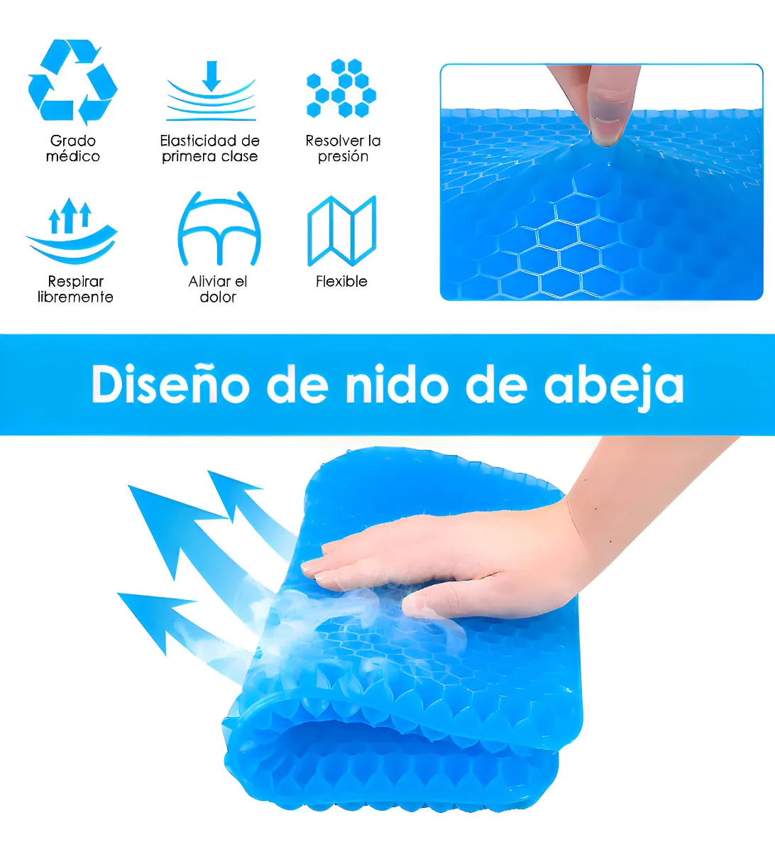 COJIN DE GEL FLEXIBLE